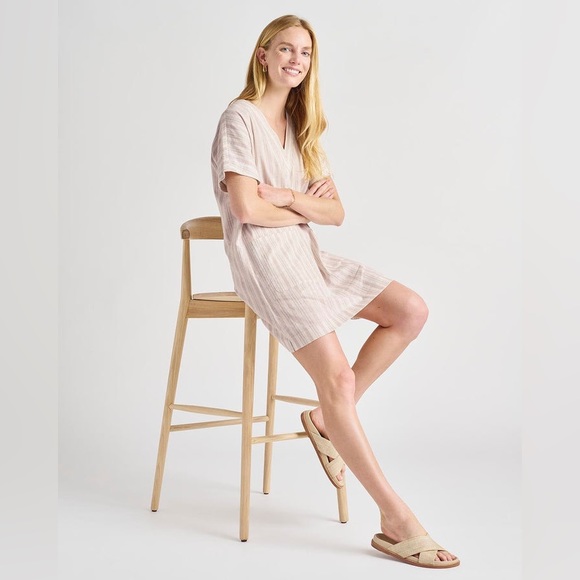 NWOT Splendid Viola Elbow Sleeve Linen Shift Dress Size X-Large - Picture 6 of 12